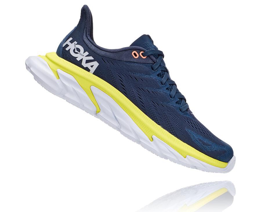 Tenis Hoka One One Mujer Azul Marino - Clifton Edge - ZFHC43016